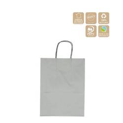 Tasche Papier silber D23/12x30cm