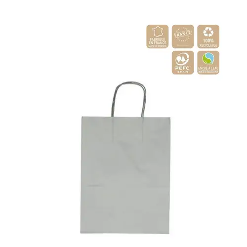 Tasche Papier silber D23/12x30cm