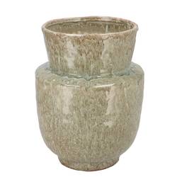 Keramik Vase Iron Stone grün 24x24x31cm