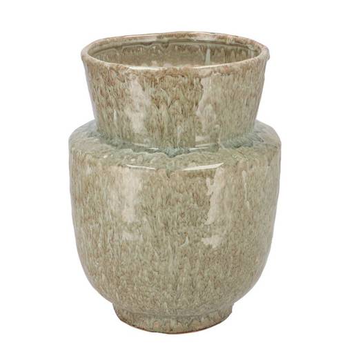 Keramik Vase Iron Stone grün 24x24x31cm