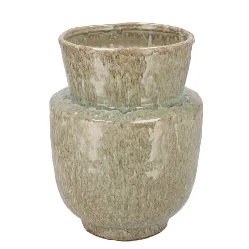 Keramik Vase Iron Stone grün 24x24x31cm