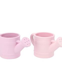 Keramik Übertopf Chai Giesskanne rosa mix 22x11x11cm