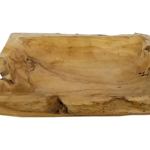 Teak Teller erosi braun 30x35x05cm