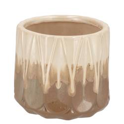 Keramik Übertopf Merlin Sand creme D16cm H14 cm
