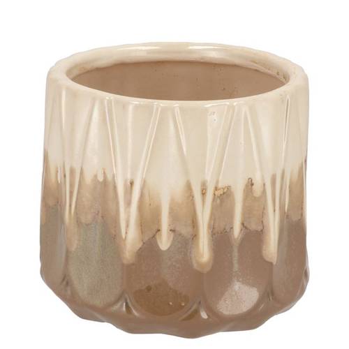 Keramik Übertopf Merlin Sand creme D16cm H14 cm