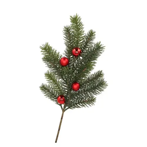 Seidenkiefer mit Weihnachtskugel rot 48x20x08cm