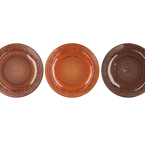 Glas Teller Dayah terra mix D18cm H02cm