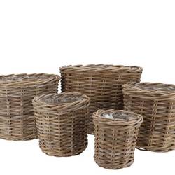 Korb Rattan Kuboo 5/Set 17x17/23x20/27x23/34x26/40x28