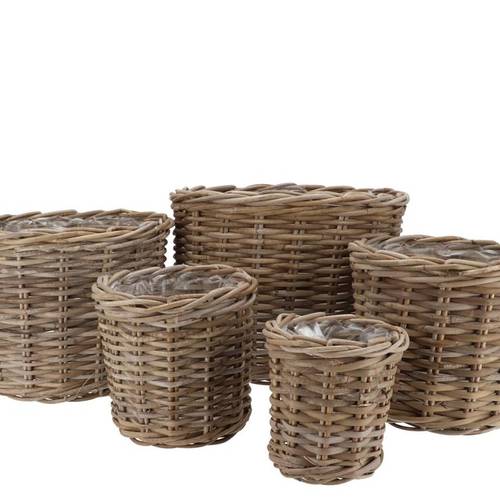 Korb Rattan Kuboo 5/Set 17x17/23x20/27x23/34x26/40x28