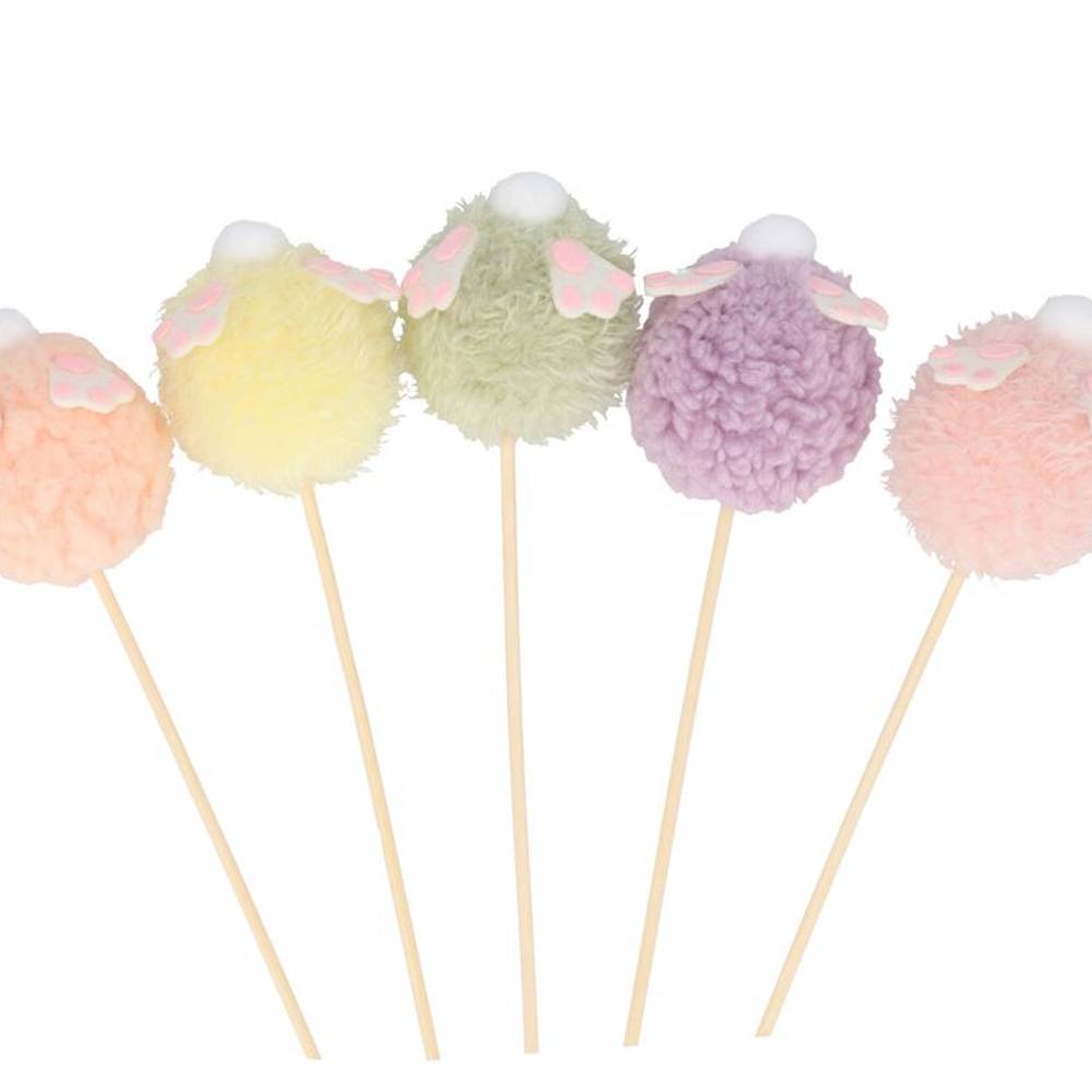 Hase auf Stab Fun mix pastel D07cm H38cm