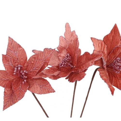 Seiden Poinsettia mix rosa L24cm