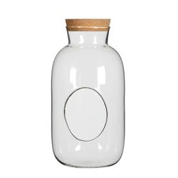 Glas Flasche mit Kork+Loch D12cm H23cm