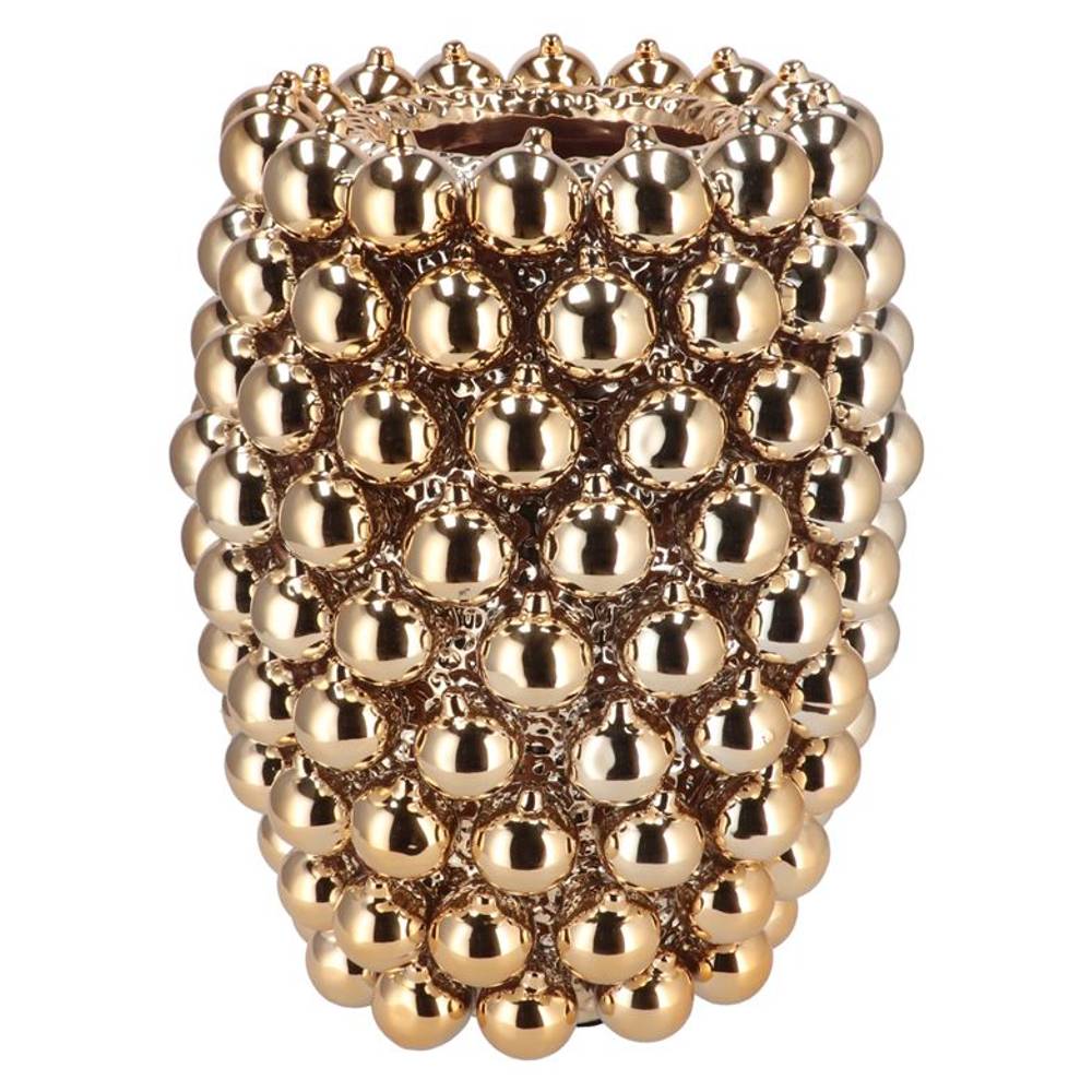 Weihnachtskugel Vase gold 30x30x39cm