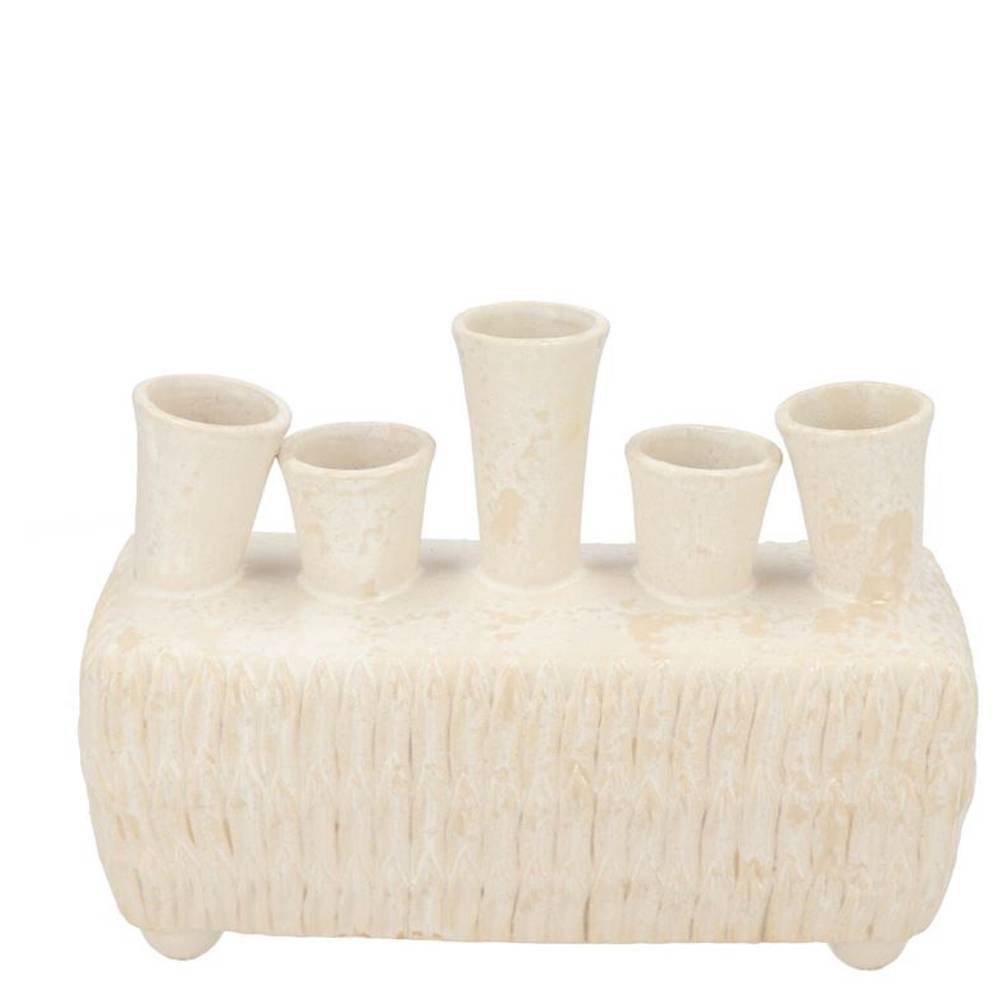 Keramik Vase Maysa Rechteck creme 20x09x16cm