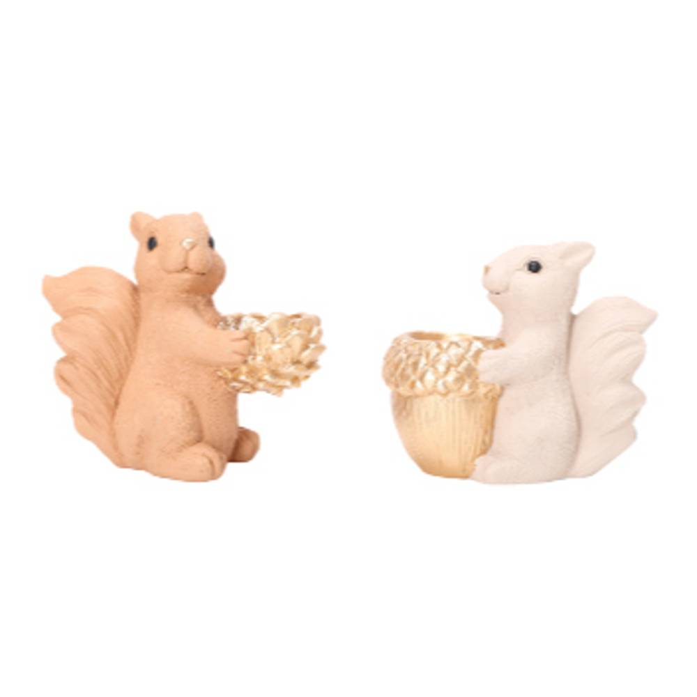 Kerzenständer Eichhörnchen 2/Set D17cm