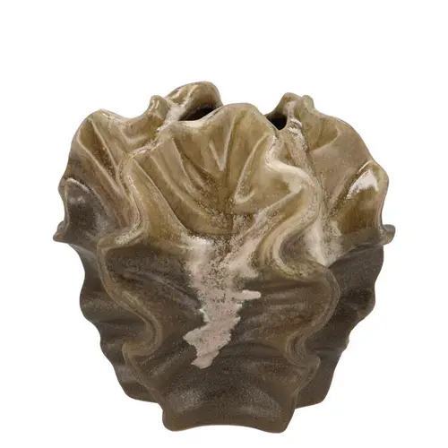 Keramik Vase Dion braun 17x17x16cm