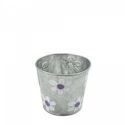 Zink Übertopf Betty lila D11cm H10cm