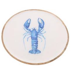 Holz Teller Hummer D25cm H02cm