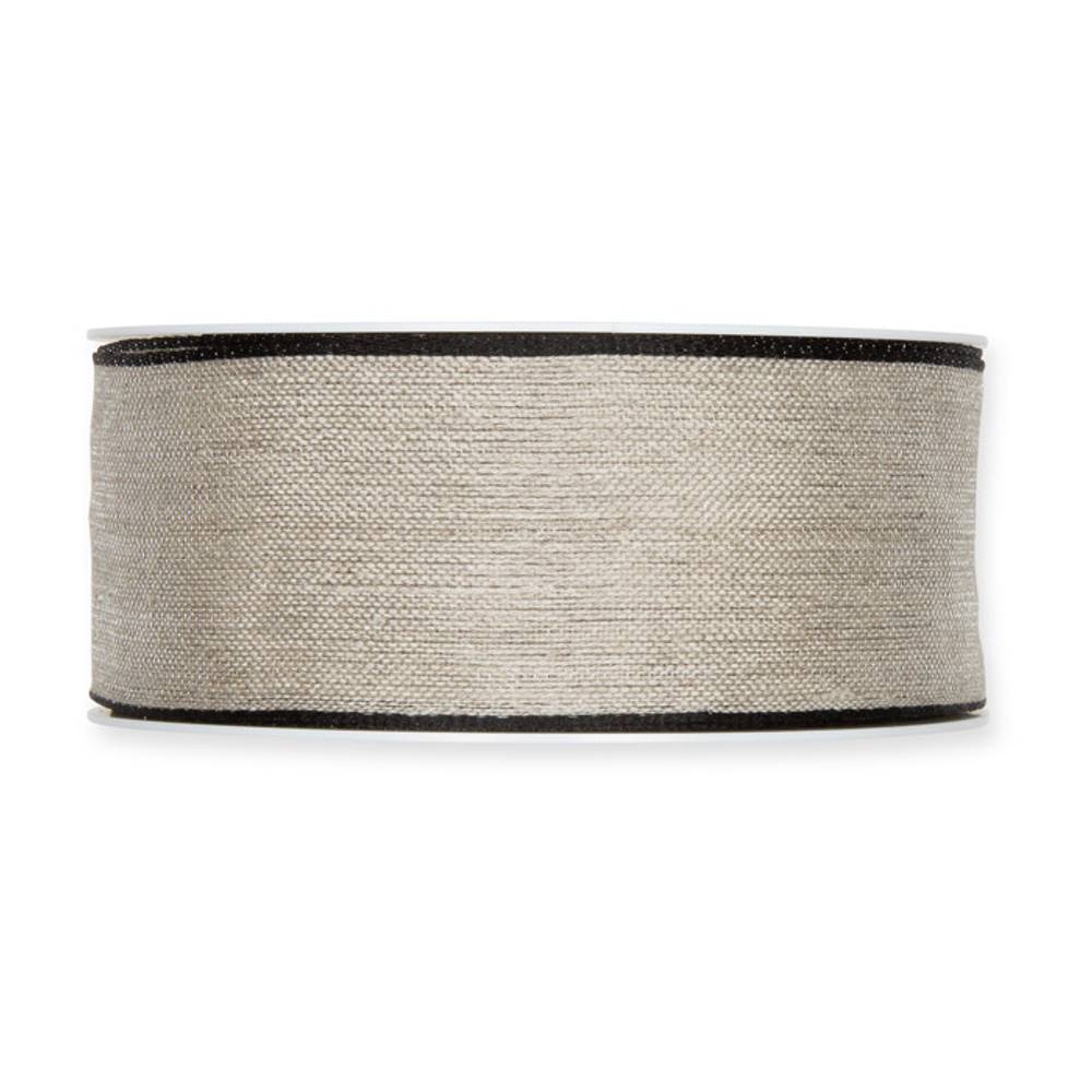 Band Organza silber/schwarz 40mm 20m 