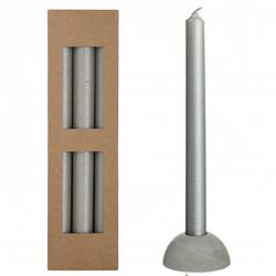 Kerzen Bleistift Bliss grau D02.2cm H25cm x3