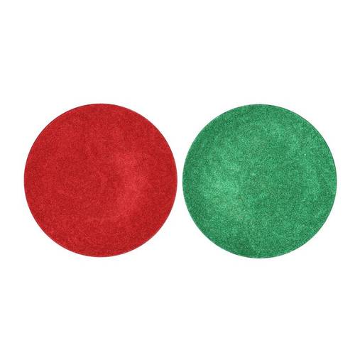 Melamine Teller grün rot rund  22x22x2cm