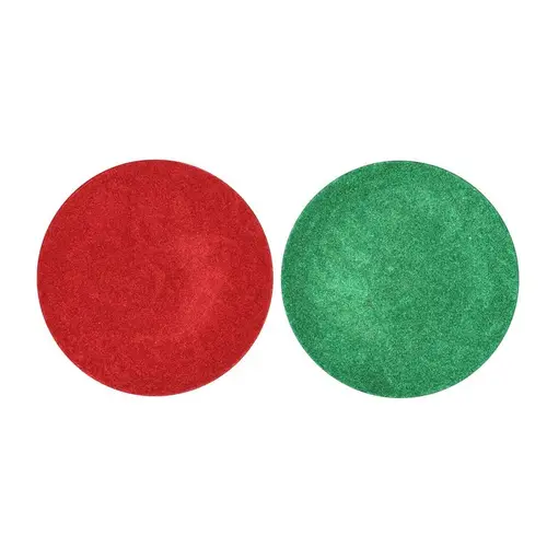 Melamine Teller grün rot rund  22x22x2cm