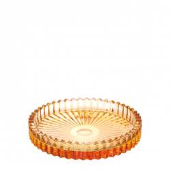 Glas Untersetzer orange D10cm