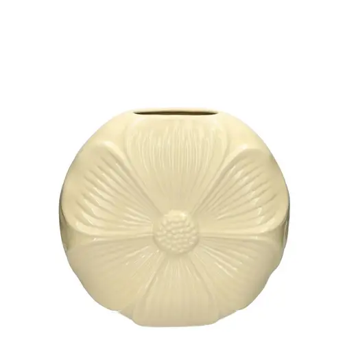 Keramik Vase Petal creme 22x06x21cm