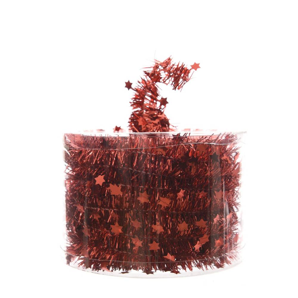 Deko Girlande Lametta rot D03cm L700cm