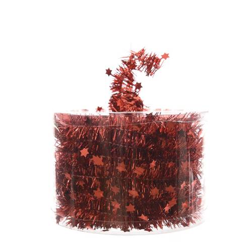 Deko Girlande Lametta rot D03cm L700cm