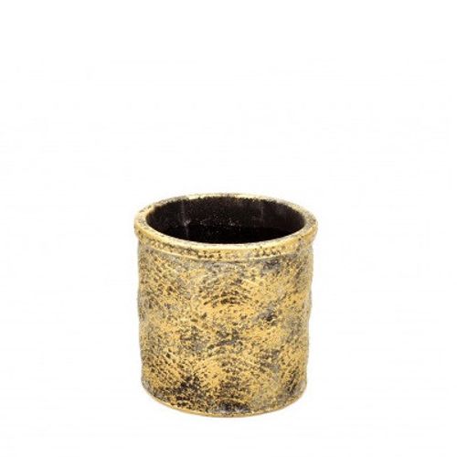 Keramik Swirl gold D13cm H13cm
