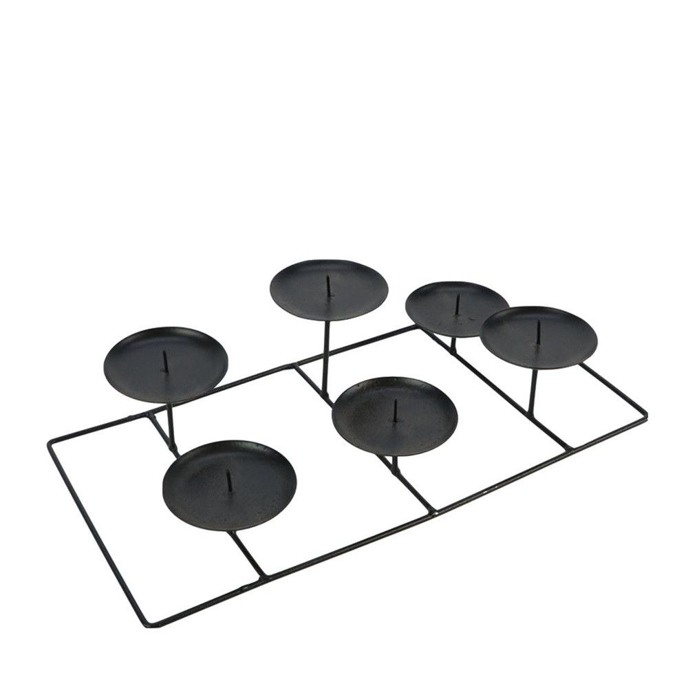 Kerzenständer Eisen schwarz D28cm H11cm