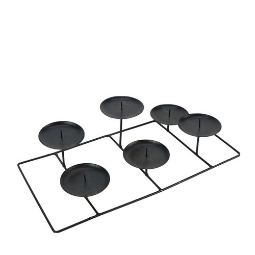 Kerzenständer Eisen schwarz D28cm H11cm