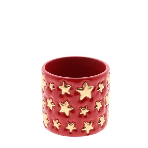Keramik Übertopf Starry rot D13.5cm H12.5cm