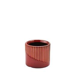 Keramik Übertopf Cadenza rot D08.5cm H07.5cm