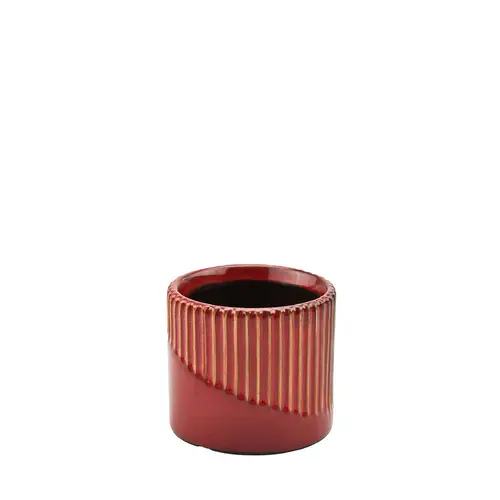 Keramik Übertopf Cadenza rot D08.5cm H07.5cm