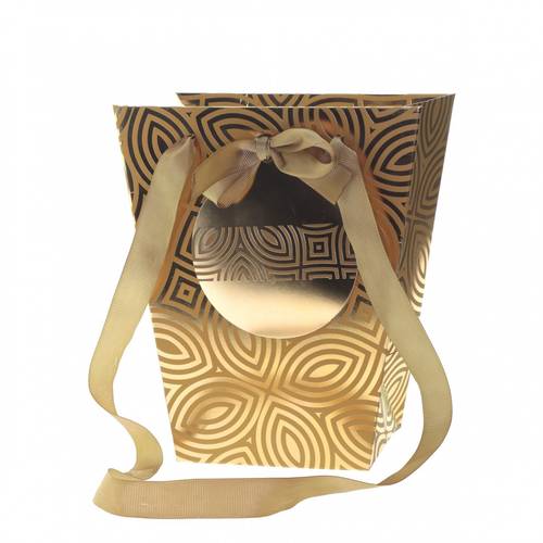 Tasche Ezra gold 17/13x11/11X20cm