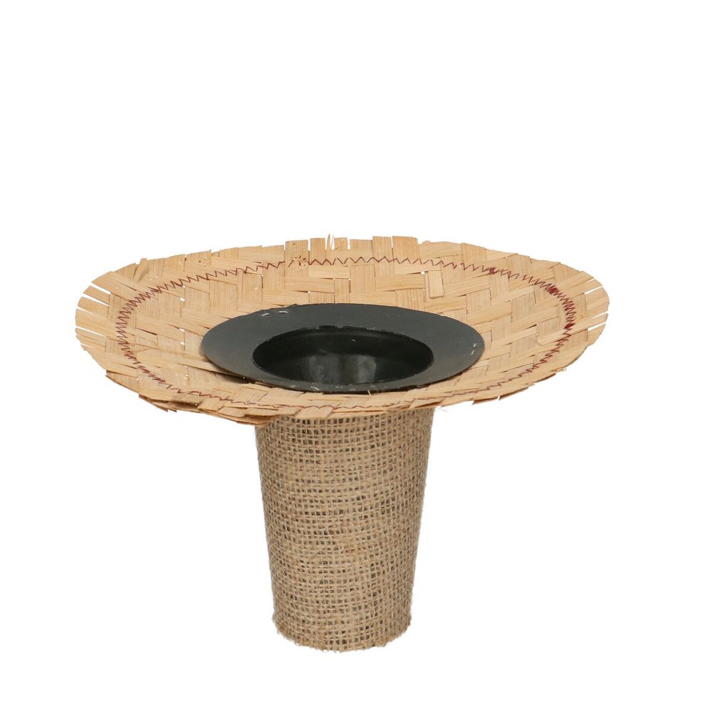 Strausshalter Jute Bambus D20cm H12cm