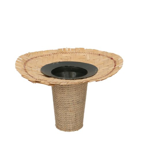 Strausshalter Jute Bambus D20cm H12cm