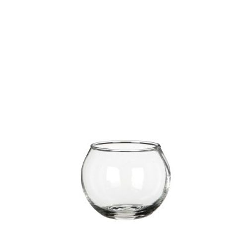 Glas Vase Kugel Fisch D07/05cm H05cm