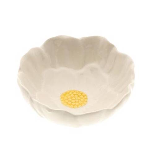 Keramik Schale Blume weiss D09.5cm H04cm