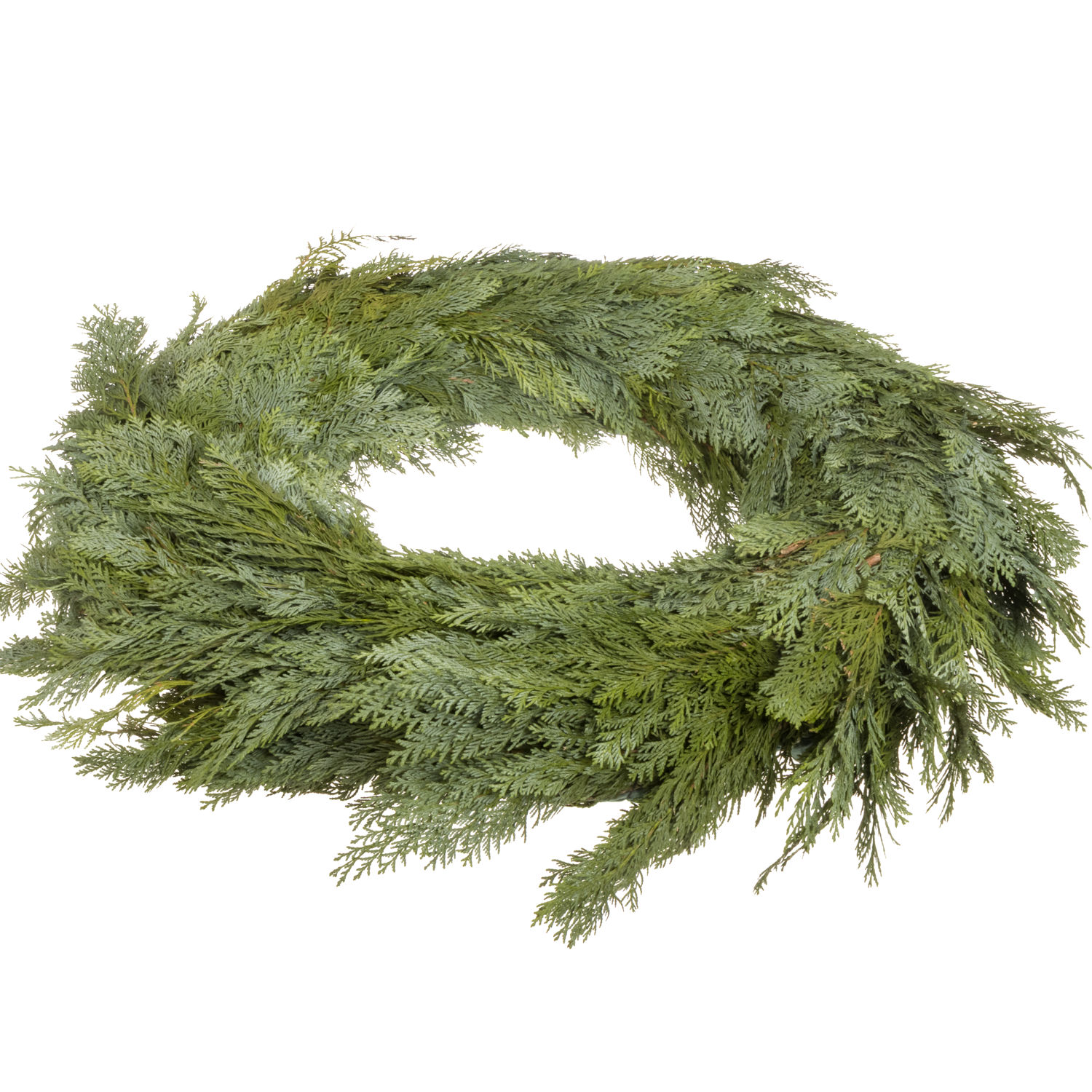 Kranz blau/grün Thuja halb gebunden 60cm