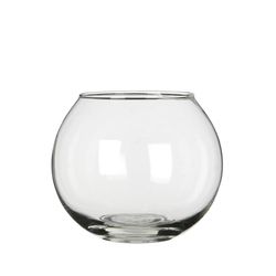 Glas Vase Kugel Fisch D12/07cm H10cm