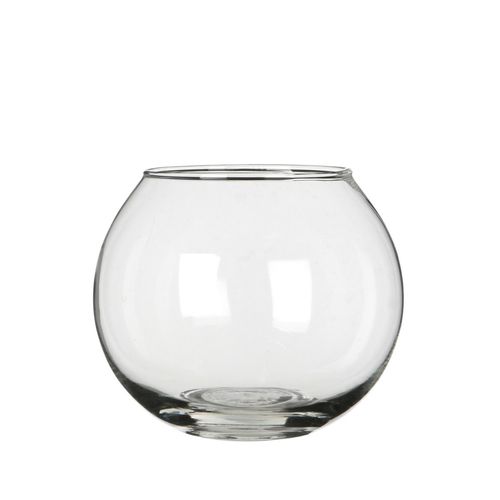 Glas Vase Kugel Fisch D12/07cm H10cm