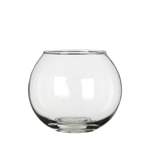 Glas Vase Kugel Fisch D12/07cm H10cm