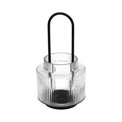 Laterne Lutro schwarz D13cm H21cm