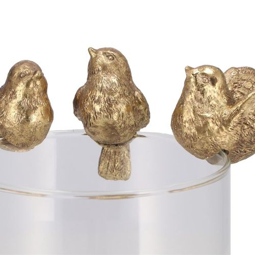 Deko-Hängevögel gold 6x5x7cm