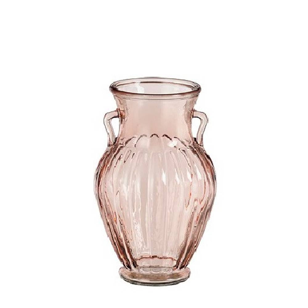 Glas Vase Zeus rosa D12cm H20cm