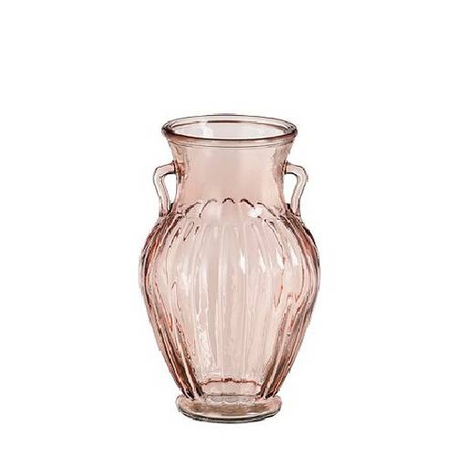 Glas Vase Zeus rosa D12cm H20cm