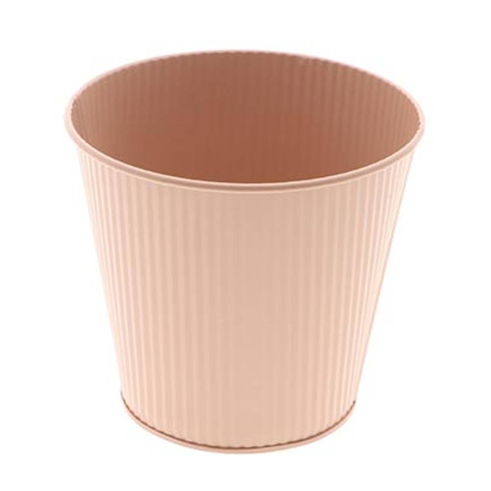 Zink Übertopf Civita rosa D14cm H13cm